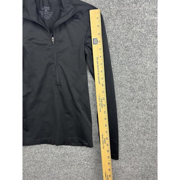 Patagonia Shirt Womens XS Black Quarter Zip Base Layer Long Sleeve Pullover - Picture 4 of 6